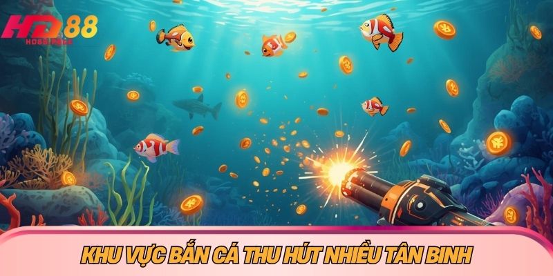Khu vực bắn cá thu hút nhiều tân binh